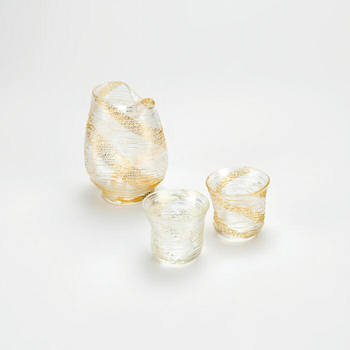 [金沢箔]氷結酒器揃え ぐい呑み おちょこ おしゃれ 日本酒 冷酒 グラス