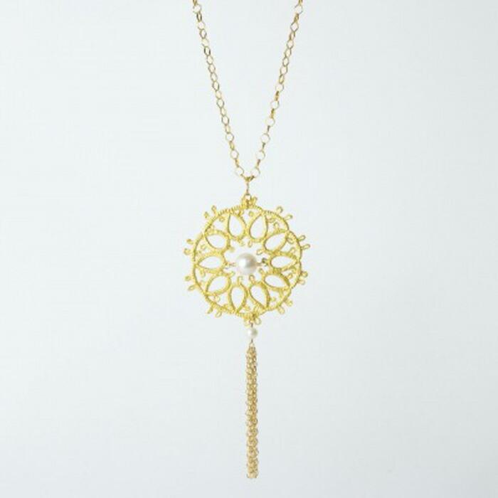 金箔ジュエリーGold-Knot ペンダント「ルー・フリンジ」