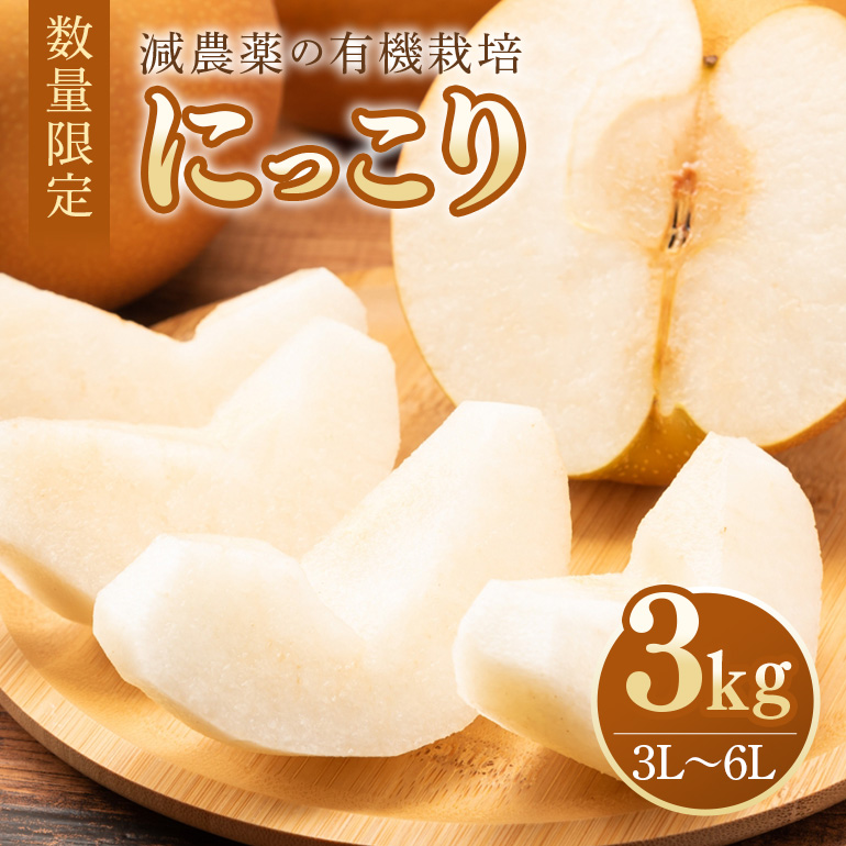 [数量限定 / 期間限定] にっこり 3kg 3L〜6L 5〜8玉 [10月1日〜11月末発送予定] 70-N