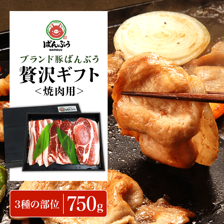 ブランド豚「ばんぶぅ」ギフト 焼肉用 750g 42-BB