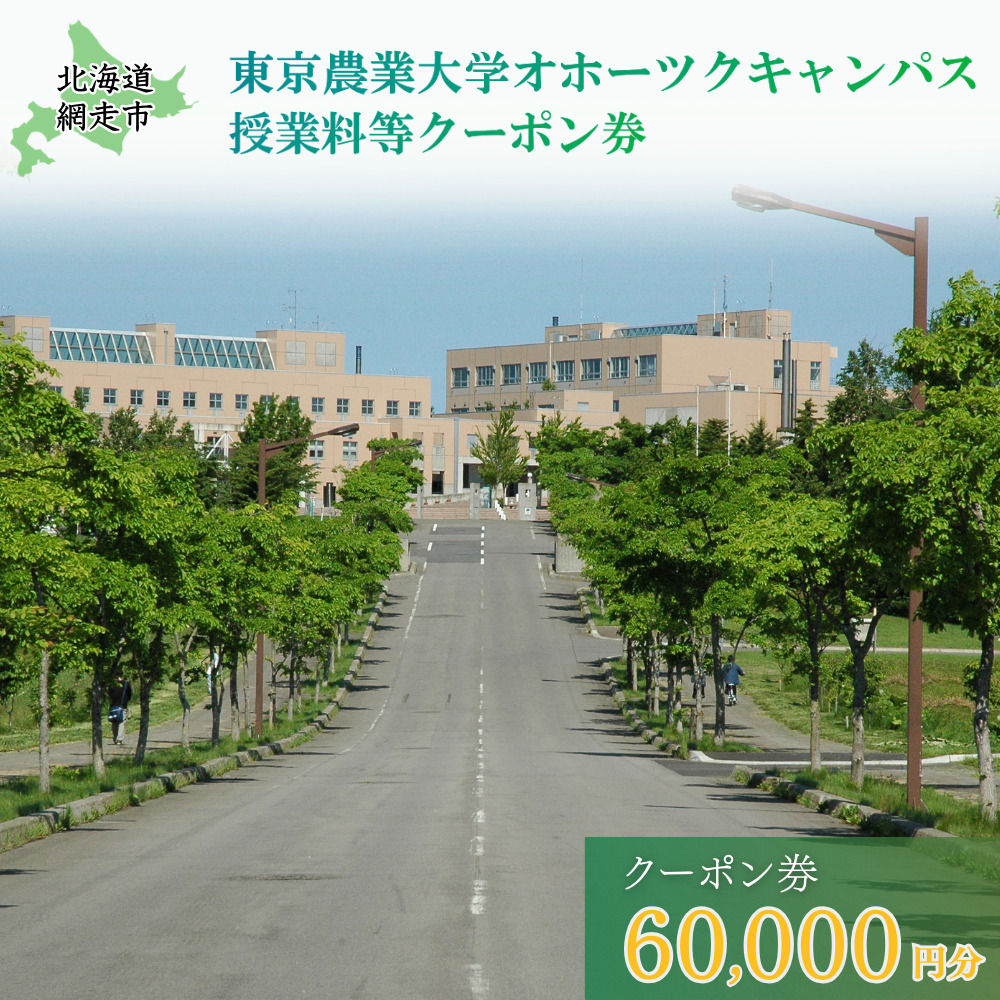 東京農業大学オホーツクキャンパス授業料等60,000円分クーポン券 ABBD002