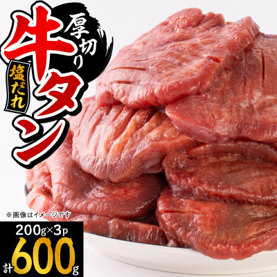 宮古の厚切り塩だれ牛タン600g【タン先あり】【配送不可地域：離島】【1636531】