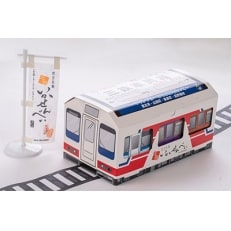 【三陸銘菓】元祖いかせんべい 三鉄車両箱ギフトボックス 〔2枚入×8袋〕×3箱【1002531】