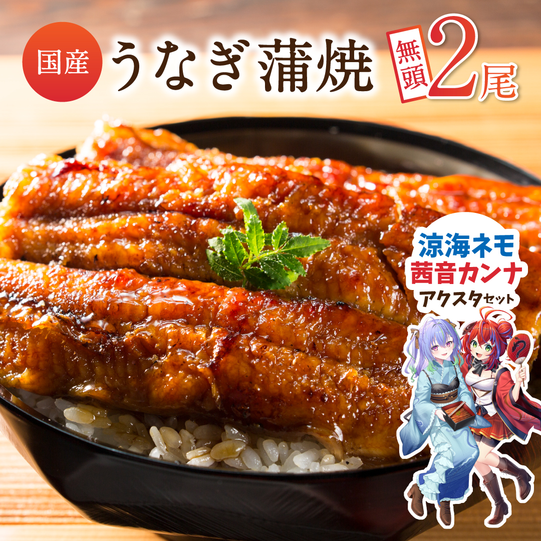 [JRE限定 ななしいんくコラボ返礼品][2025年11月お届け]うなぎ 鰻楽 国産 蒲焼 2尾 計240g以上(120g×2尾)涼海ネモ・茜音カンナアクリルスタンド付 おすすめ 冷凍 簡単調理 個包装 鰻 魚介[B666-VTuber3]