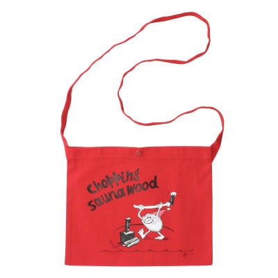 【Sea Sauna Shackオリジナル】薪割り サコッシュ レッド【1632460】