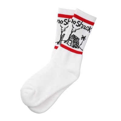 【Sea Sauna Shackオリジナル】オリジナルロゴソックス ホワイト L/XL【1668831】