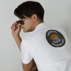 バックプリント 館山市 マンホールTシャツ 白 Lサイズ【1489881】