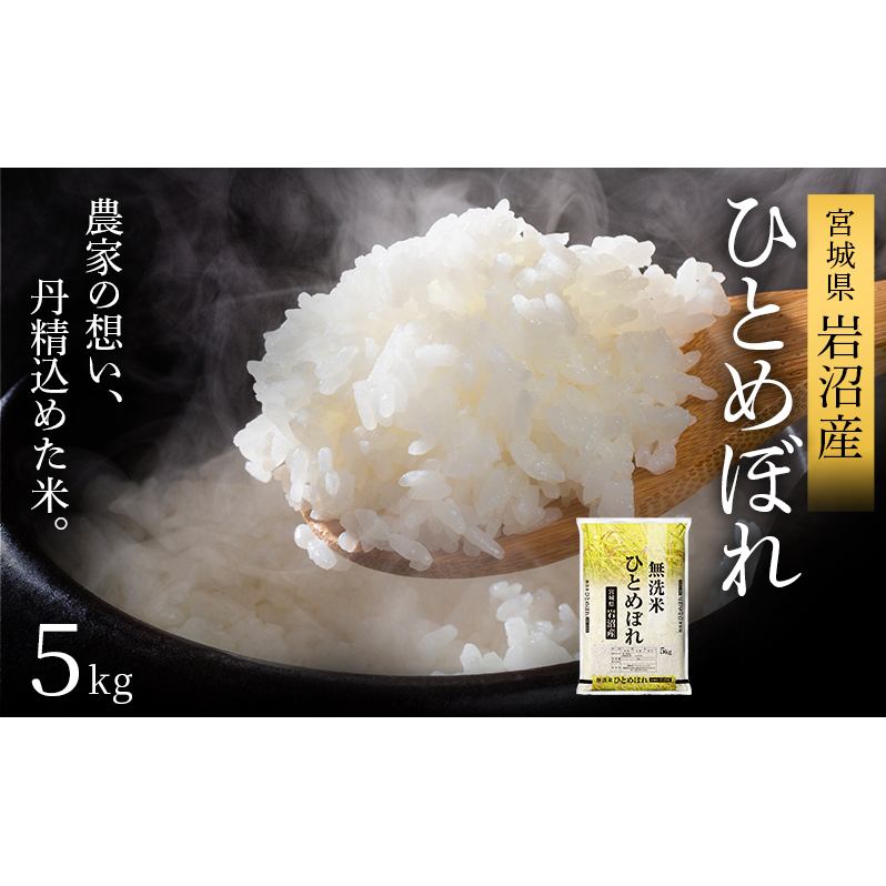 【令和7年産新米】無洗米 ひとめぼれ 5kg 米 岩沼産 お米 白米 ブランド米 単一原料米 5キロ こめ コメ おこめ ご飯 ライス 東北 宮城県産 宮城県産ひとめぼれ 宮城米 宮城 宮城県 岩沼市