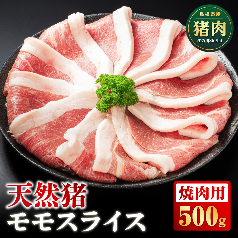 天然猪 江の川shishi 猪モモスライス 焼肉用 500g ( 2〜3人前 ) AI-6 いのしし肉 イノシシ肉 猪肉 猪 モモ肉 スライス ジビエ