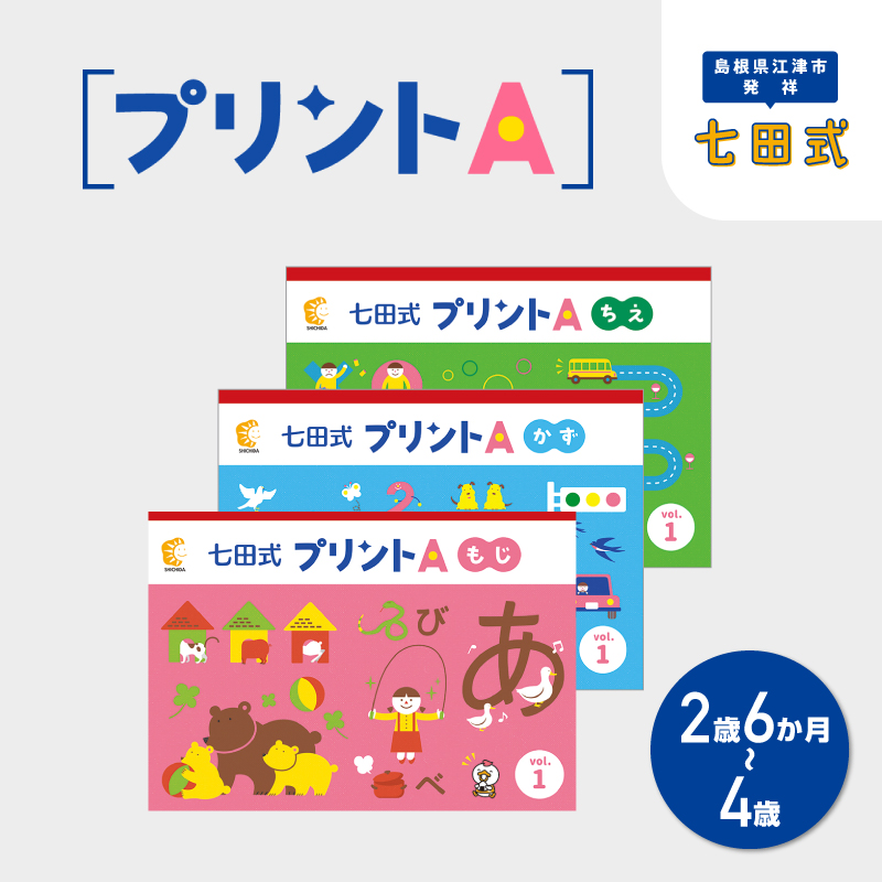 江津市限定返礼品 七田式プリントA 2歳半~4歳 【SC-49】|送料無料 しちだ 七田式 2歳 3歳 4歳 就学前 幼児 プリント 子育て 教育 教材 勉強 こども 子ども キッズ 知育 学べる セット トレーニング 短時間 知育トレーニング 贈答用 プレゼント|