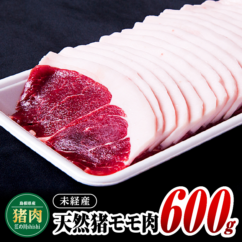 江の川shishi 未経産 猪肉600g【AI-1】｜送料無料 国産 ジビエ 天然ジビエ お肉 肉 おにく にく いのしし肉 イノシシ肉 猪肉 天然猪 モモ肉 もも肉 スライス肉 スライス 冷凍 パック 希少 天然 鍋 焼肉 焼き肉 アウトドア BBQ キャンプ｜