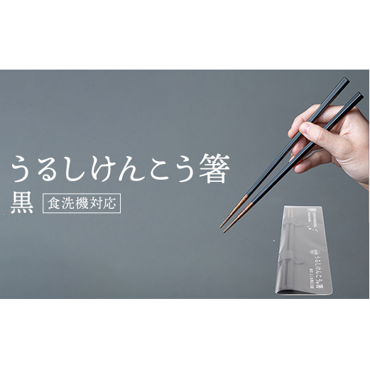 華正工房 うるしけんこう箸 食洗機対応 黒 (簡易包装) F6P-2843