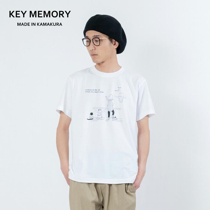 《2》【KEYMEMORY鎌倉】Sea heartイラストTシャツ WHITE