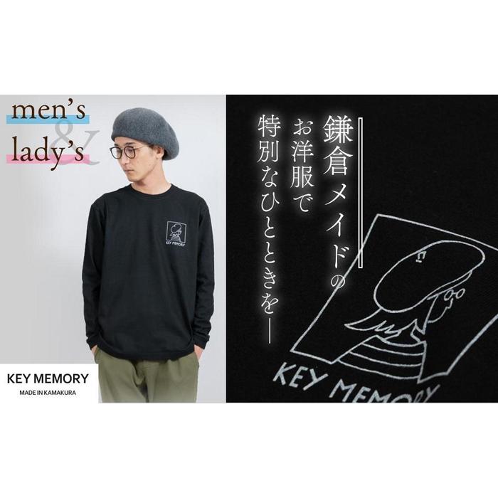 《1》【KEYMEMORY 鎌倉】ウィンドーイラストロングTシャツ BLACK