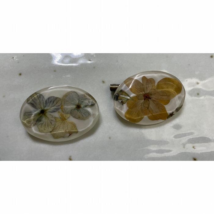 紫陽花のブローチ(ラウンド)