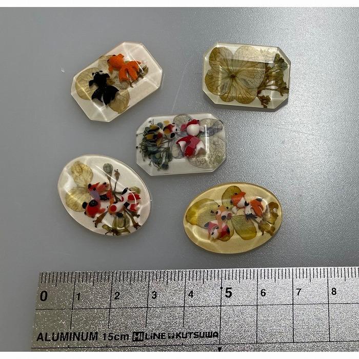 紫陽花のブローチ(スクエア)