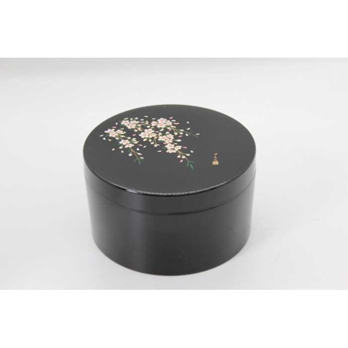 紀州漆器 ボンボニエール 黒 桜さくら【NT8】