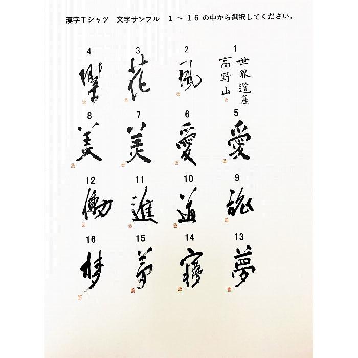 文化功労者 尾崎邑鵬 揮毫  漢字Tシャツ Mサイズ(1.世界遺産 高野山)