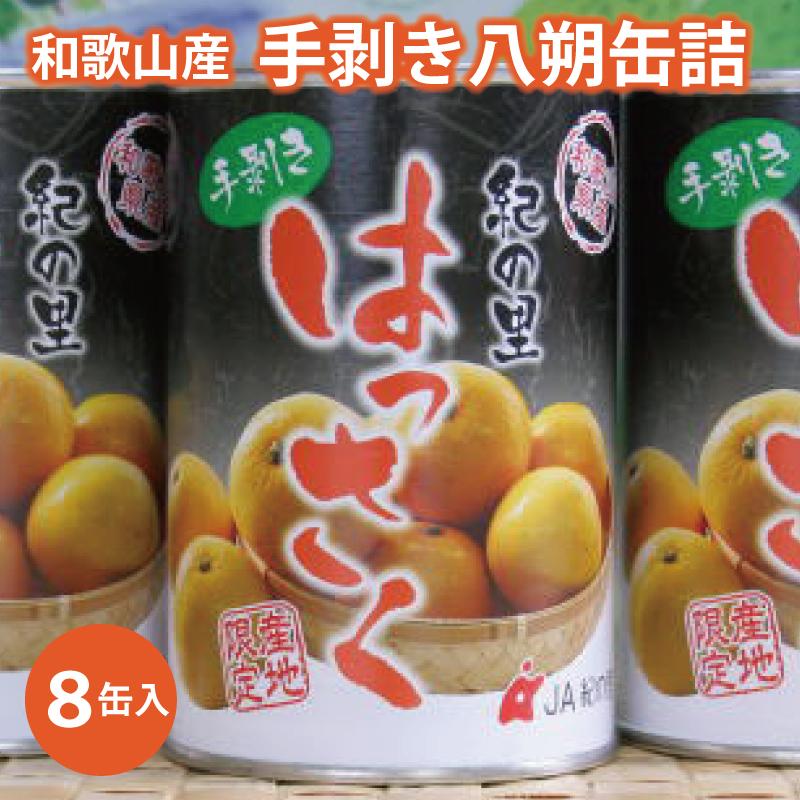 和歌山産手剥き八朔缶詰450g×8缶入り★2024年5月～順次発送【TM14】