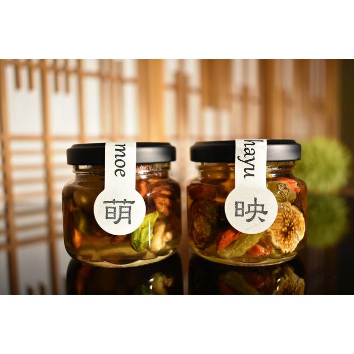 ナッツ・ドライフルーツの蜂蜜漬 峠プレミアム小瓶2種セット【萌(MOE)】【映(HAYU)】 【SW7】