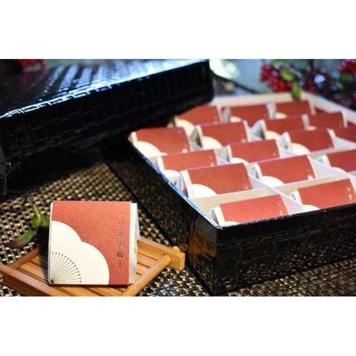 【ギフト用】高級南高梅うす塩個包装20粒入 紀州塗箱 網代模様仕上【SW81】