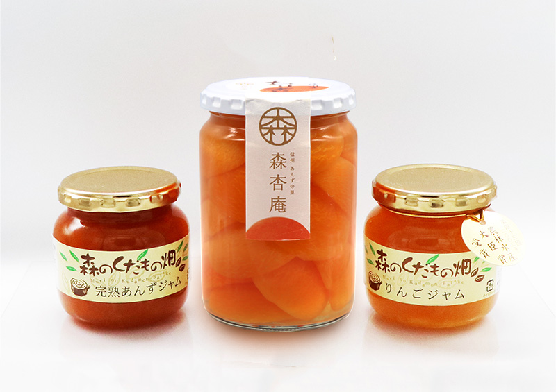 割杏・ジャム 2本詰め合わせ 信州の恵み 「森のくだもの畑」シリーズ　| わり杏 あんず りんご ジャム 長野県産 千曲市 信州