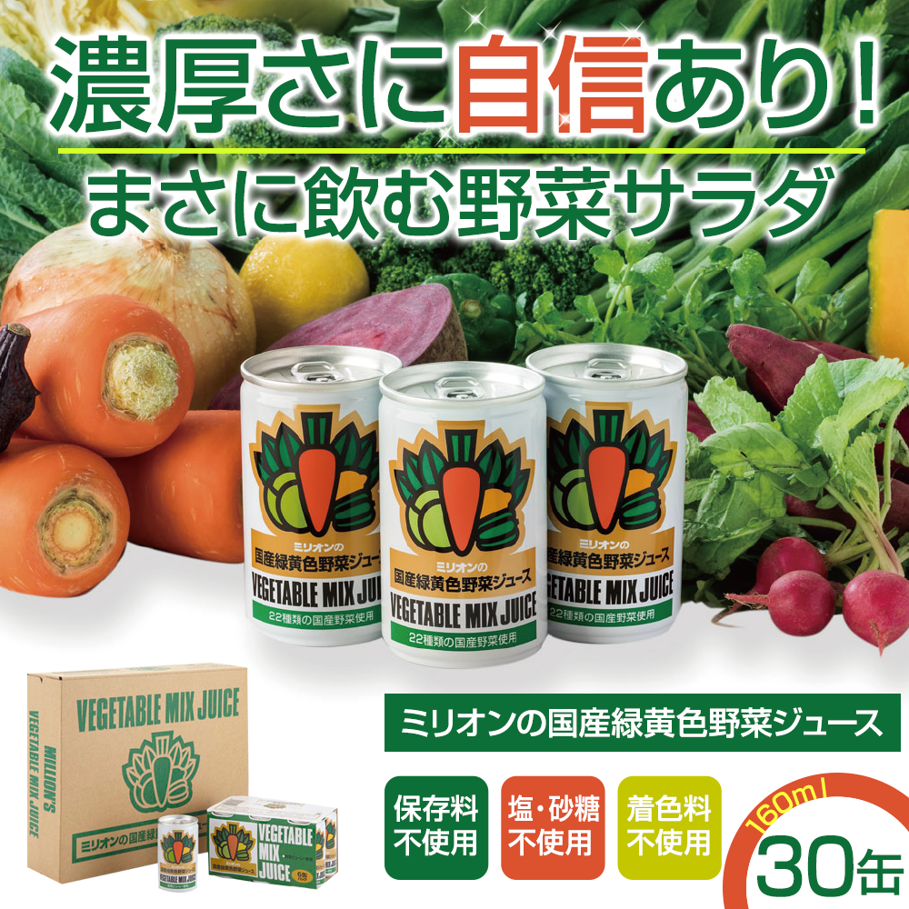 【定期便6ヶ月】国産 緑黄色 野菜 ジュース 30缶セット | 野菜ジュース 健康 栄養 低カロリー 信州 長野県産 千曲市