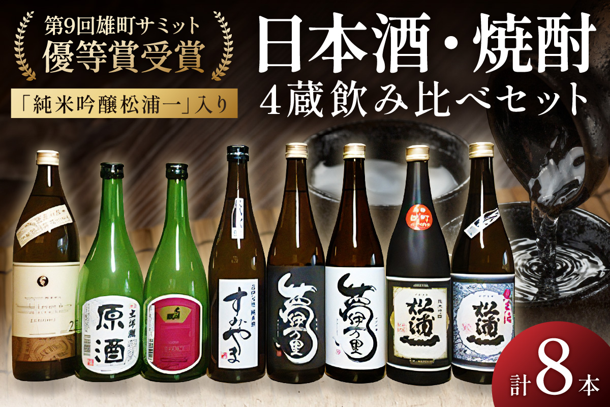 雄町サミット優等賞受賞 松浦一純米吟醸入8本セット 039-D253