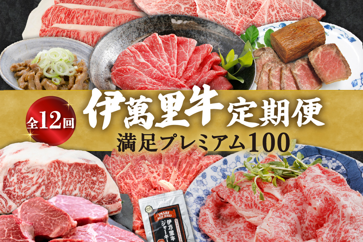 伊万里牛満足プレミアム100 定期便【12回コース】 ヒレ ステーキ 焼肉 しゃぶしゃぶ 999-J524