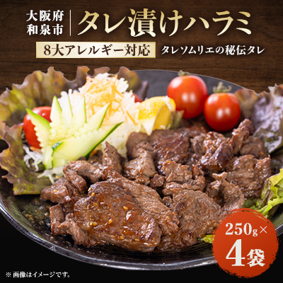 タレ漬けハラミ 250g×4袋【配送不可地域：離島】【1554584】