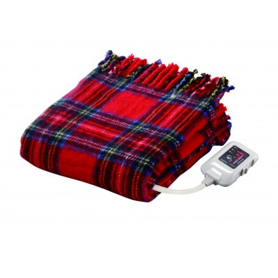 電気ひざかけ (電気ブランケット)レッド(約140×82cm)【1608432】