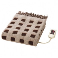 電気ひざ掛け/ベージュ 約140×82cm(房含む)【1435021】