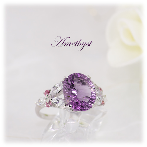 アメジスト リング 4.0ct SV925 (161188)BR-18 [山梨 指輪 アメジスト シルバー ジュエリー]