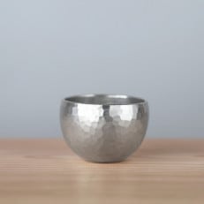 純錫 ぐい呑み 深型 (80ml) 手作り 盃  日本酒 贈答品 新潟県 弥彦村【1374222】