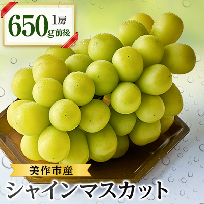 2026年先行受付　美作市産シャインマスカット650g前後　1房【配送不可地域：離島・北海道・沖縄】【1295227】