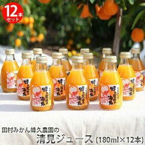 田村みかん蜂久農園の清見がっつりしぼったでぇ　清見ジュース(180ml×12本)※2026年4月以降に順次発送予定