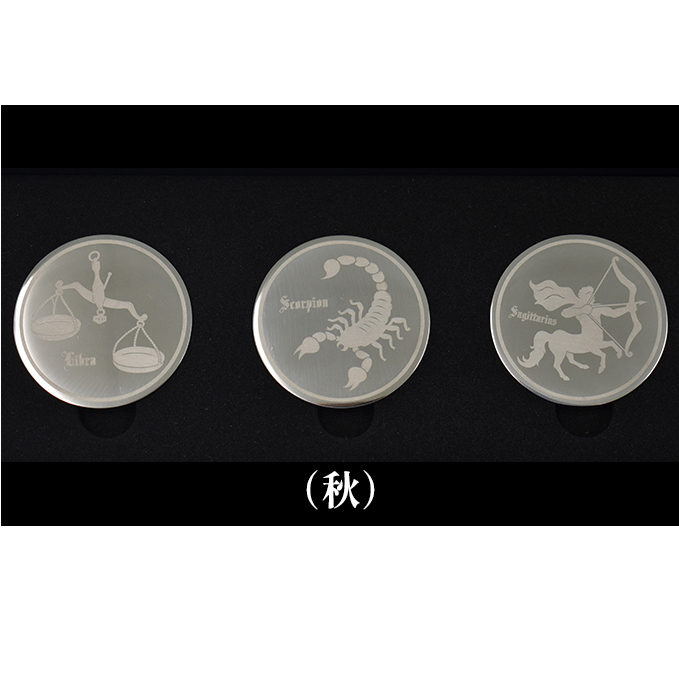 コイン型のアイスキューブ（秋） 雑貨 日用品 アイスコイン 氷 ステンレス 化粧箱 