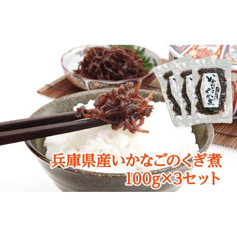 兵庫県産 いかなごのくぎ煮 100g×3セット