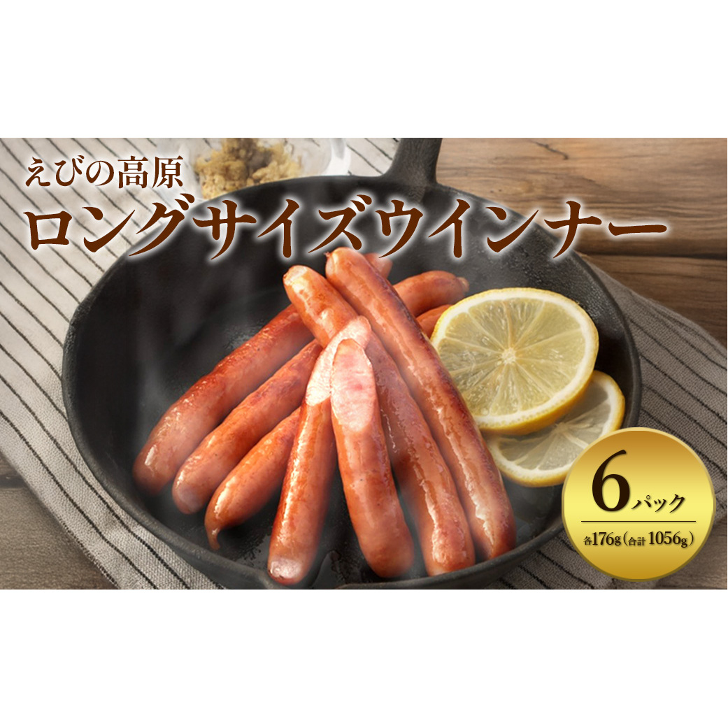 えびの高原 ロングサイズウインナー 176g×6パック 合計 1056g 豚肉 牛肉 人気 おかず お弁当 おつまみ 総菜 冷蔵 加工品 焼肉 ギフト 九州 宮崎県 えびの市 送料無料