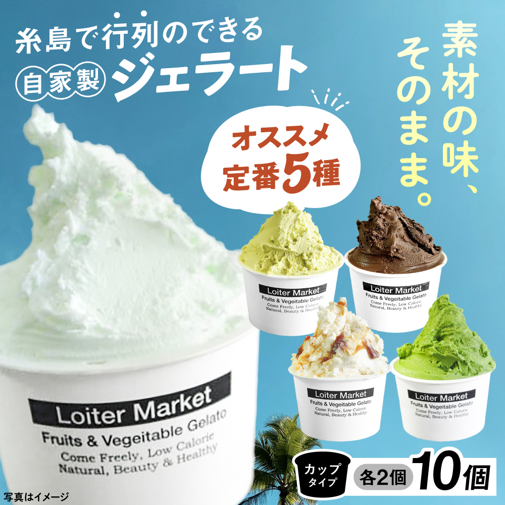 テレビで話題！ ジェラート 10個 セット （5種×各2個）アイス アイスクリーム 糸島市  [AGD001] ジェラート じぇらーと アイス アイスクリーム 食べ比べ