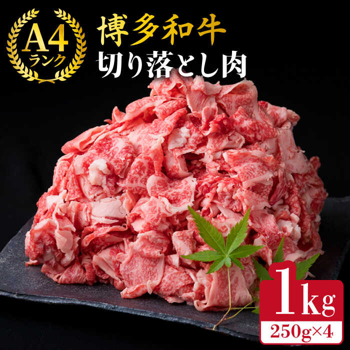 [贅沢A4〜A5ランク] 博多和牛 切り落とし 小分けパック 1kg (250g×4P) 切り落し 糸島市 / 糸島ミートデリ工房 [ACA188] 和牛 牛肉 牛丼 BBQ すき焼き 焼きしゃぶ 肉じゃが 小分け パック 国産