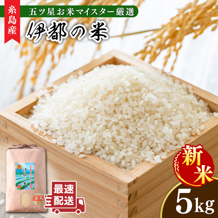 【令和7年産新米】伊都の米 5kg 糸島市 / 納富米穀店 [ARL001] 米 お米 ご飯 白米 九州 5キロ 5kg  令和6年産
