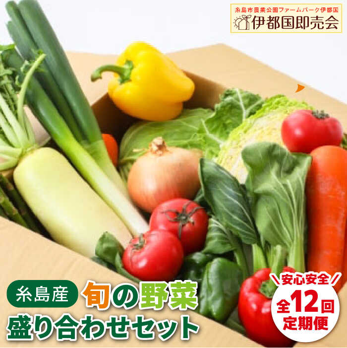 【全12回定期便】 福岡県 糸島産 旬の野菜 盛り合わせ セット 糸島市 / 株式会社フロンティア・アドバンス [AWC009] 旬 季節 野菜 詰め合わせ セット 糸島野菜 直売所 定期便