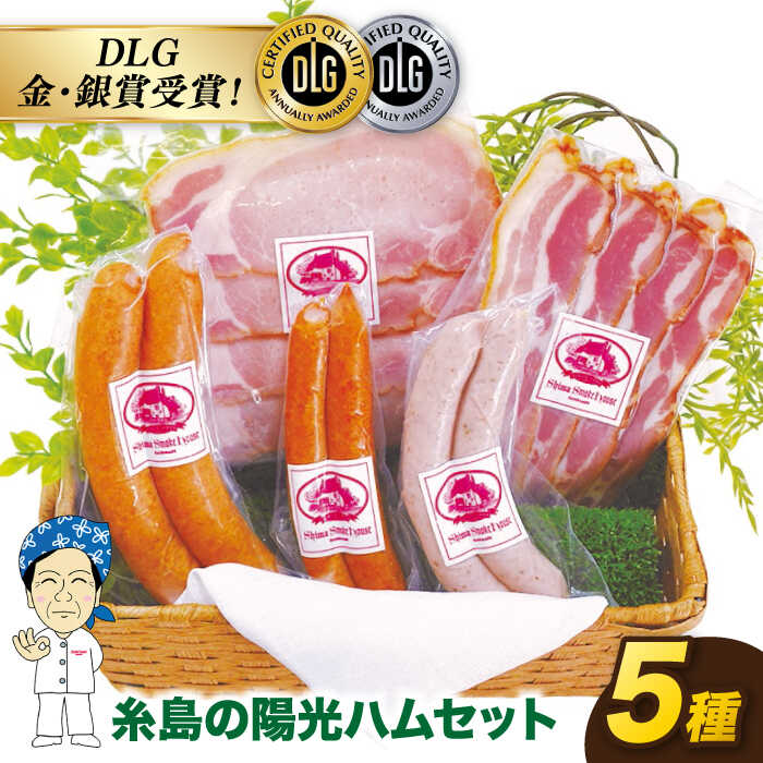 ＼DLG金賞・銀賞受賞！／糸島の陽光 ハム 5種 セット 4 《糸島》 【志摩スモークハウス】ハム ソーセージ 食べ比べ[AOA004]