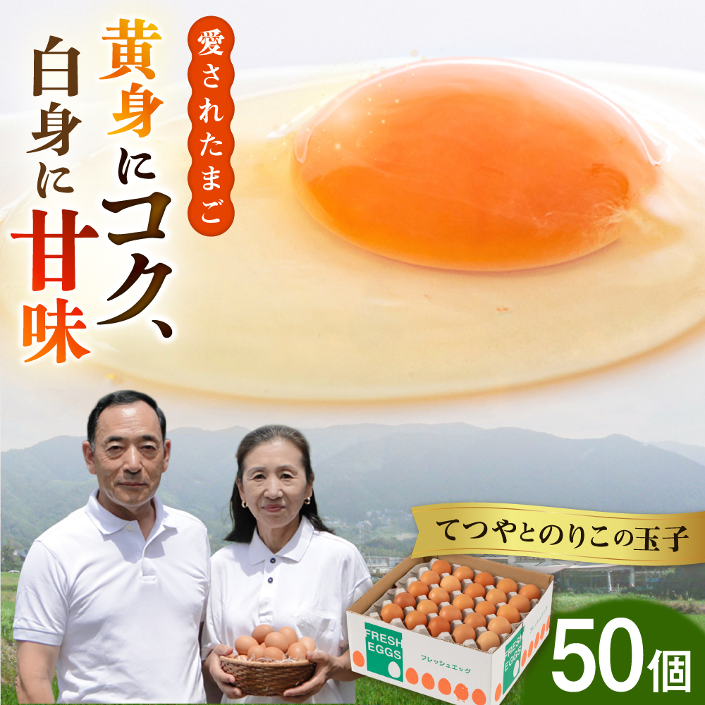 【50個】黄身にコク！白身に甘み！てつやとのりこの玉子 板垣ファーム [AWD002]