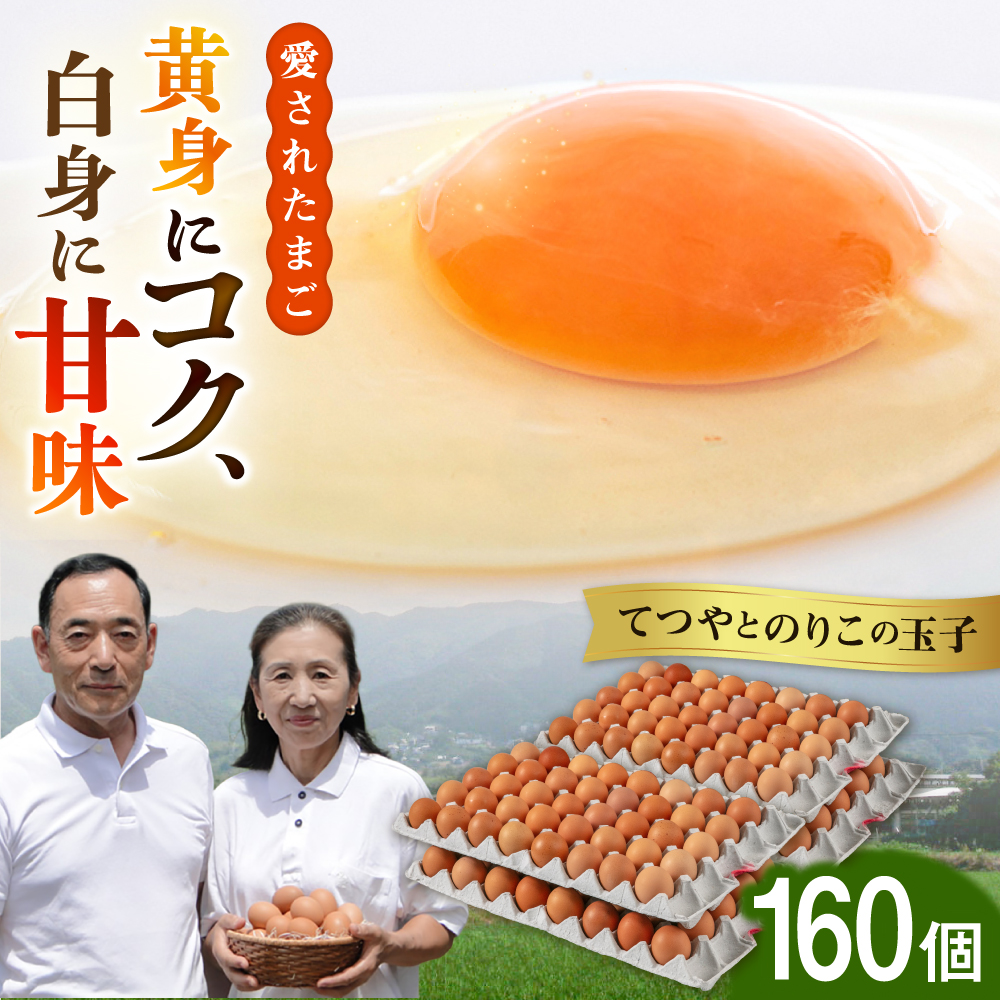 【160個】黄身にコク！白身に甘み！てつやとのりこの玉子 板垣ファーム [AWD005]