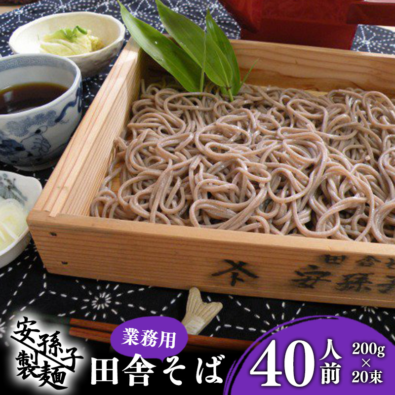【2026年2月配送】そば 乾麺 山形 蕎麦 田舎そば 40人前 (200g×20束) 業務用セット 010-F-AB010-202602