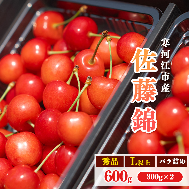 令和8年産 さくらんぼ「 佐藤錦 」600g (300g×2パック) 秀品 Lサイズ以上 2026年産 山形県産 【2026年6月上旬頃～下旬頃発送予定】※配送不可 沖縄・離島　020-A-AF001