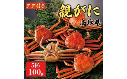 1065.【2025年11月発送】鳥取県産 特撰 親がに 姿【セコガニ】(茹)100g 5杯