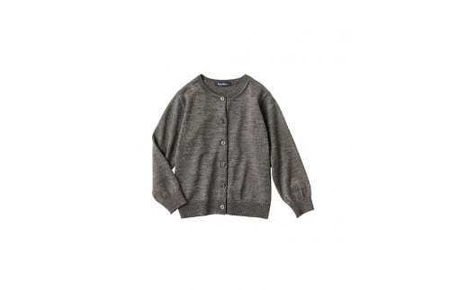[ファミリア]丸首カーディガン アクリル60%ウール40% ※グレー 120cm ALPEB005-GRY-120